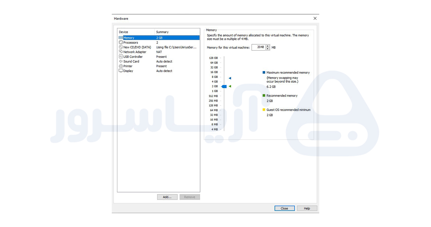 ایجاد ماشین مجازی در VMware